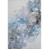 8' X 10' Blue Gray And Ivory Abstract Washable Area Rug With UV Protection