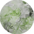 8' Green Gray And Ivory Abstract Washable Round Rug With UV Protection