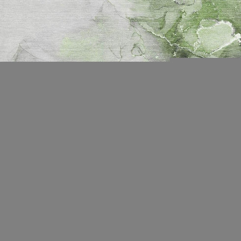 9' X 12' Green Gray And Ivory Abstract Washable Area Rug With UV Protection
