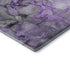 5' X 8' Purple Gray And Ivory Abstract Washable Area Rug With UV Protection