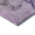 8' Purple Ivory And Green Abstract Washable Round Rug With UV Protection