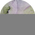 8' Purple Ivory And Green Abstract Washable Round Rug With UV Protection