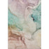 8' X 10' Teal Ivory And Brown Abstract Washable Area Rug With UV Protection