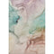 8' X 10' Teal Ivory And Brown Abstract Washable Area Rug With UV Protection