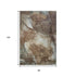 8' X 10' Brown Ivory And Gray Abstract Washable Area Rug With UV Protection