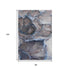 8' X 10' Navy Blue And Gray Abstract Washable Area Rug With UV Protection