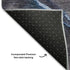 8' X 10' Navy Blue And Gray Abstract Washable Area Rug With UV Protection