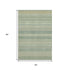 5' X 8' Fern Green And Ivory Striped Washable Area Rug With UV Protection