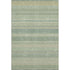 5' X 8' Fern Green And Ivory Striped Washable Area Rug With UV Protection
