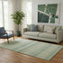 5' X 8' Fern Green And Ivory Striped Washable Area Rug With UV Protection