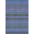 5' X 8' Blue And Ivory Striped Washable Area Rug With UV Protection