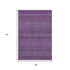 5' X 8' Eggplant And Ivory Striped Washable Area Rug With UV Protection