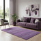 5' X 8' Eggplant And Ivory Striped Washable Area Rug With UV Protection