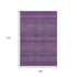 9' X 12' Eggplant And Ivory Striped Washable Area Rug With UV Protection