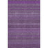 9' X 12' Eggplant And Ivory Striped Washable Area Rug With UV Protection