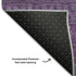 9' X 12' Eggplant And Ivory Striped Washable Area Rug With UV Protection