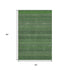 5' X 8' Fern Green And Ivory Striped Washable Area Rug With UV Protection