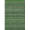 5' X 8' Fern Green And Ivory Striped Washable Area Rug With UV Protection