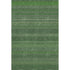 5' X 8' Fern Green And Ivory Striped Washable Area Rug With UV Protection