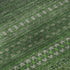 5' X 8' Fern Green And Ivory Striped Washable Area Rug With UV Protection