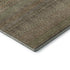 8' Khaki And Ivory Striped Washable Round Rug With UV Protection