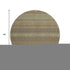 8' Khaki And Ivory Striped Washable Round Rug With UV Protection