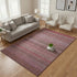 5' X 8' Merlot And Ivory Striped Washable Area Rug With UV Protection