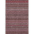 8' X 10' Merlot And Ivory Striped Washable Area Rug With UV Protection