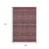 9' X 12' Merlot And Ivory Striped Washable Area Rug With UV Protection