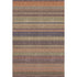 8' X 10' Rust And Purple Striped Washable Area Rug With UV Protection