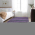 9' X 12' Purple And Ivory Striped Washable Area Rug With UV Protection
