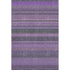 9' X 12' Purple And Ivory Striped Washable Area Rug With UV Protection