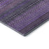 9' X 12' Purple And Ivory Striped Washable Area Rug With UV Protection