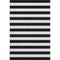 8' X 10' Black And Ivory Striped Washable Area Rug With UV Protection