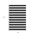 8' X 10' Black And Ivory Striped Washable Area Rug With UV Protection
