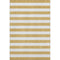 5' X 8' Gold And Ivory Striped Washable Area Rug With UV Protection