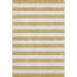 5' X 8' Gold And Ivory Striped Washable Area Rug With UV Protection