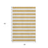 5' X 8' Gold And Ivory Striped Washable Area Rug With UV Protection