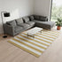 8' X 10' Gold And Ivory Striped Washable Area Rug With UV Protection