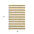 8' X 10' Gold And Ivory Striped Washable Area Rug With UV Protection