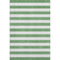 5' X 8' Green And Ivory Striped Washable Area Rug With UV Protection