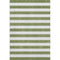 8' X 10' Olive Green And Ivory Striped Washable Area Rug With UV Protection