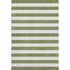 9' X 12' Olive Green And Ivory Striped Washable Area Rug With UV Protection
