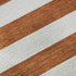 9' X 12' Rust And Ivory Striped Washable Area Rug With UV Protection