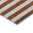9' X 12' Rust And Ivory Striped Washable Area Rug With UV Protection