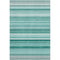 8' X 10' Aqua And Ivory Striped Washable Area Rug With UV Protection