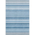 5' X 8' Blue And Ivory Striped Washable Area Rug With UV Protection