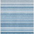 5' X 8' Blue And Ivory Striped Washable Area Rug With UV Protection