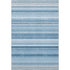 5' X 8' Blue And Ivory Striped Washable Area Rug With UV Protection