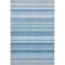 8' X 10' Blue And Ivory Striped Washable Area Rug With UV Protection